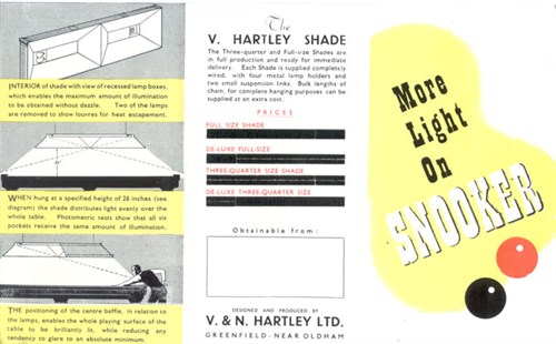 Hartley Snooker Lighting Shade