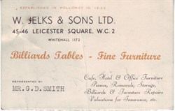 Jelks Leicester Sqaure Business Card