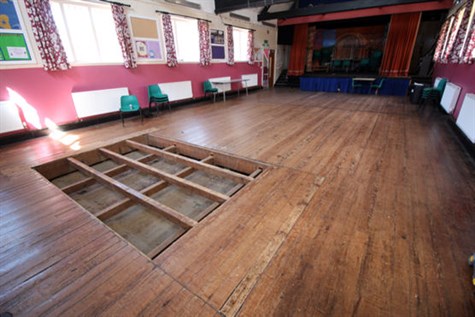 Bromborough Village Institute Hall removing final section