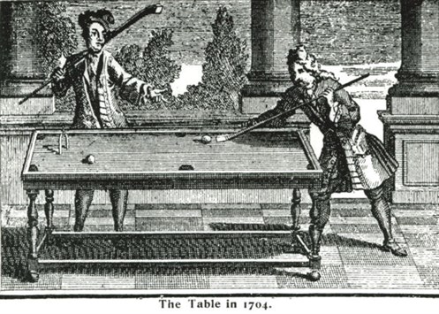 Early Billiard Table circa 1704