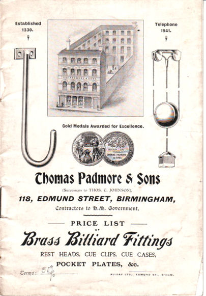 Brass Billiard Fittings